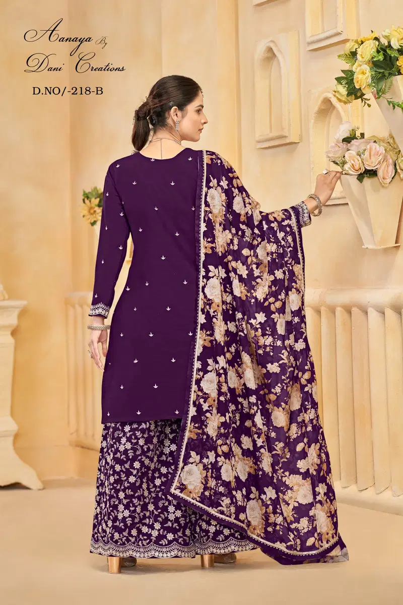 Aanaya Vol 218 Roman Silk Designer Salwar Kameez Collection